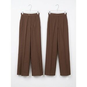 Vintage 70s Condor California Brown High Waisted Wide Leg Trousers Pants XS 24"